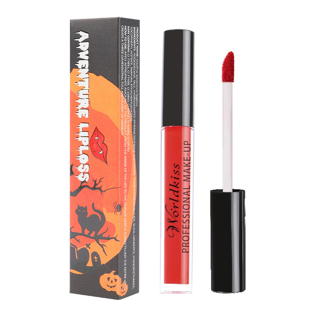 Brillo de labios hidratante con alto contenido de pigmentos para maquillaje navideño con textura ligeramente húmeda y suave