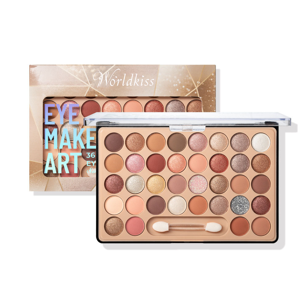 Paleta de sombras de ojos metálicas brillantes para mujeres modernas con textura suave