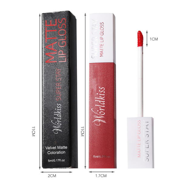 Brillo de labios mate para maquillaje con característica resistente al agua y duradera