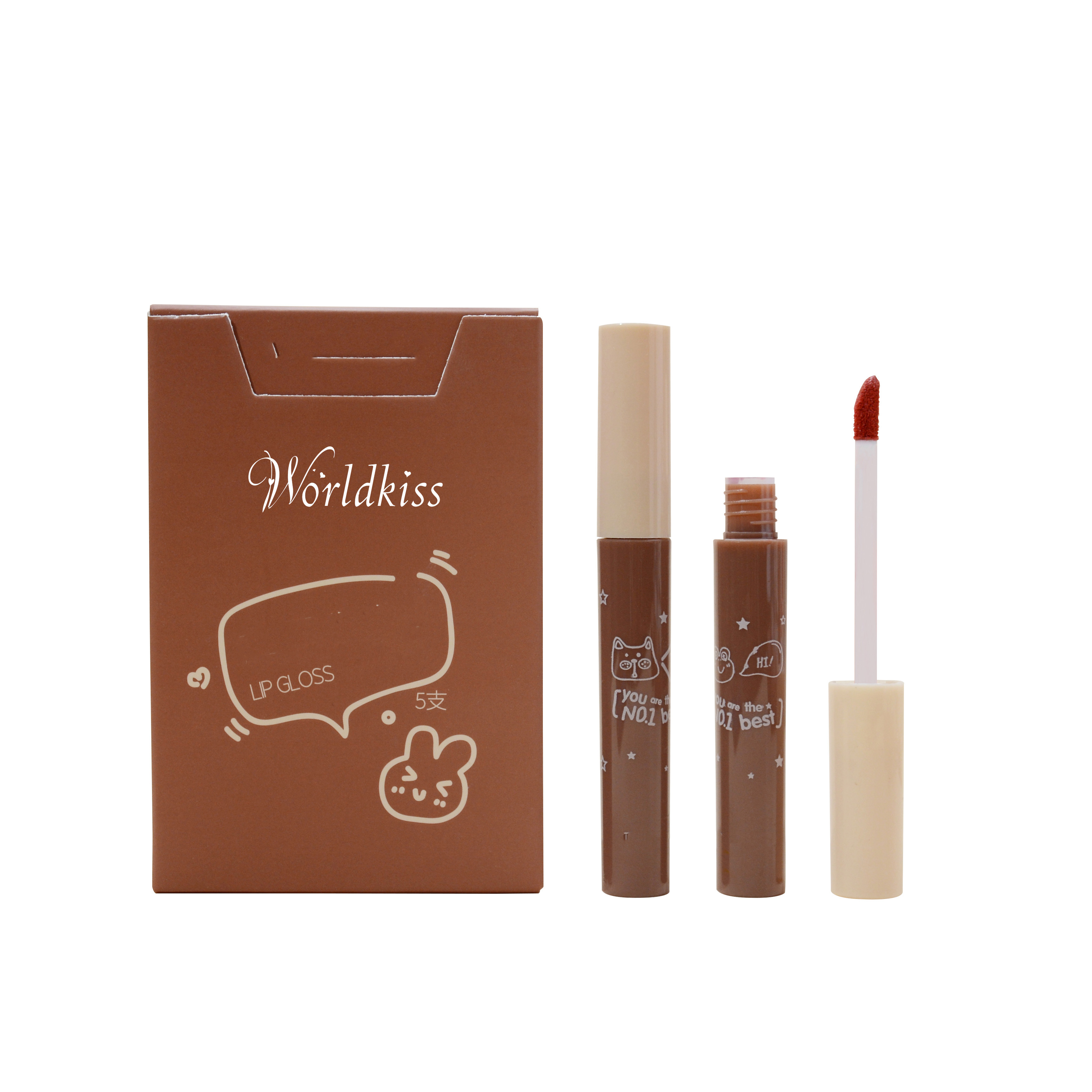 Juego de brillo de labios líquido mate líquido de alto pigmento, cosméticos para maquillaje diario